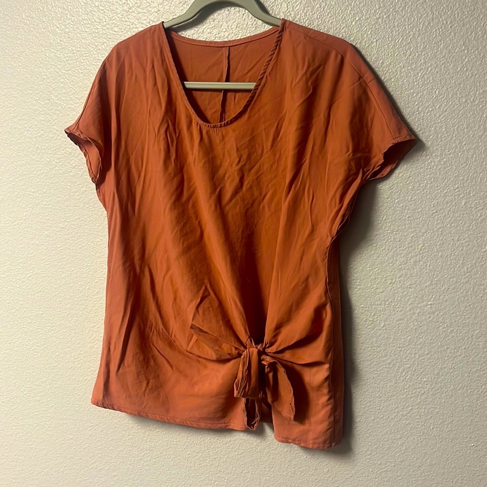 Pink Tie Front Blouse